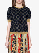 Gucci Cruise Gg Lamé Cotton Top