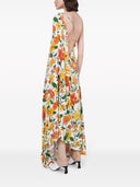 Stella Mc Cartney Floral Print One Shoulder Long Dress