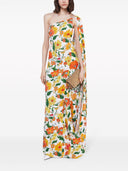 Stella Mc Cartney Floral Print One Shoulder Long Dress