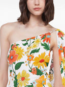Stella Mc Cartney Floral Print One Shoulder Long Dress