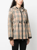 Burberry检查图案连帽外套
