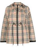 Burberry检查图案连帽外套