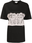 Alexander Mc Queen Lace Corset T Shirt