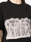 Alexander Mc Queen Lace Corset T Shirt