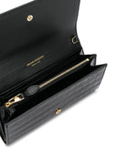 Alexander Mc Queen Skull Embossed Croc Leather Wallet On Chain