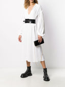 Alexander Mc Queen Skull Embossed Croc Leather Wallet On Chain