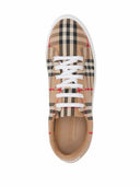 Burberry Check Motif Cotton Sneakers