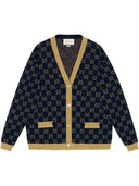 Gucci Cruise Gg Lamé Cotton Cardigan