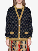 Gucci Cruise Gg Lamé Cotton Cardigan