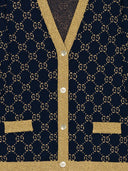 Gucci Cruise Gg Lamé Cotton Cardigan