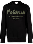 Alexander Mc Queen Graffiti Organic Cotton Sweatshirt
