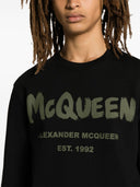 Alexander Mc Queen Graffiti Organic Cotton Sweatshirt