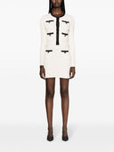 Self Portrait Structured Knit Cropped Cardigan