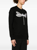 Alexander Mc Queen Dragonfly Print Organic Cotton Sweatshirt