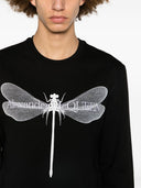 Alexander Mc Queen Dragonfly Print Organic Cotton Sweatshirt