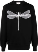 Alexander Mc Queen Dragonfly Print Organic Cotton Sweatshirt