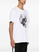 Alexander Mc Queen Skull Print Organic Cotton T Shirt