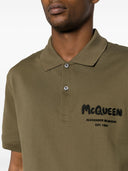 Alexander Mc Queen Graffiti Cotton Polo Shirt