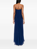Alexander Mc Queen Draped Bustier Chiffon Long Dress