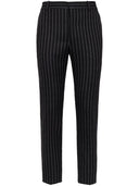 Alexander Mc Queen Straight Leg Pinstripe Wool Trousers