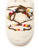 Moon Boot Resort Faux Fux Beads Mules