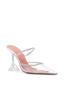 Amina Muaddi Gilda Glass Pvc Heel Mules