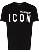 Maglietta di cotone icon dsquared2