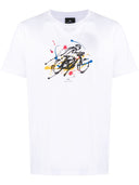 Ps By Paul Smith Cyclist Print Cotton T Shirt
