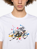 Ps By Paul Smith Cyclist Print Cotton T Shirt