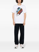Ps By Paul Smith Skull Stripe Print Cotton T Shirt