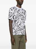 Ps By Paul Smith Industrial Print Cotton T Shirt