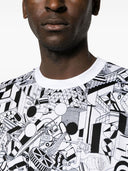 Ps By Paul Smith Industrial Print Cotton T Shirt
