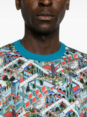 Ps By Paul Smith Jack's World Print Cotton T Shirt