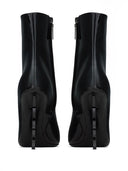 Saint Laurent Opyum Leather Heel Ankle Boots