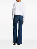 Balmain Logo Organic Cotton Cropped Sweatshirt