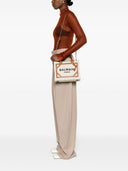Balmain B Army Small Canvas And Leather Trims Tote Bag