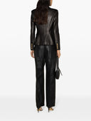 Blazer in pelle a doppio petto di Balmain