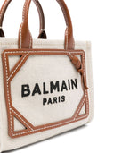 Balmain B Army Mini Canvas en lederen trims draagtas