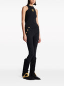 Balmain Embroidered Logo Cotton Blend Top