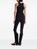 Balmain Embroidered Logo Cotton Blend Top