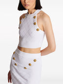 Balmain gebreide bijgesneden top