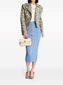 Balmain ricamato logo cotone blend top