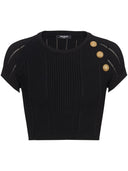 Balmain gebreide bijgesneden top