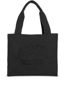 Ganni Logo Cotton Tote Bag