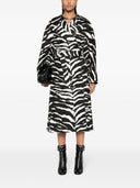 Alaia Animalier Print Denim Trench Coat