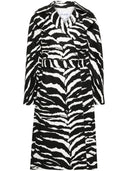 Alaia Animalier Print Denim Trench Coat