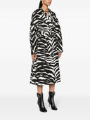 Alaia Animalier Print Denim Trench Coat