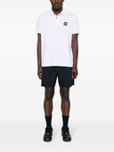 Stone Island Logo Baumwoll Poloshirt