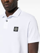 Stone Island Logo Baumwoll Poloshirt