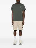 Stone Island Logo Cotton Slim Shorts